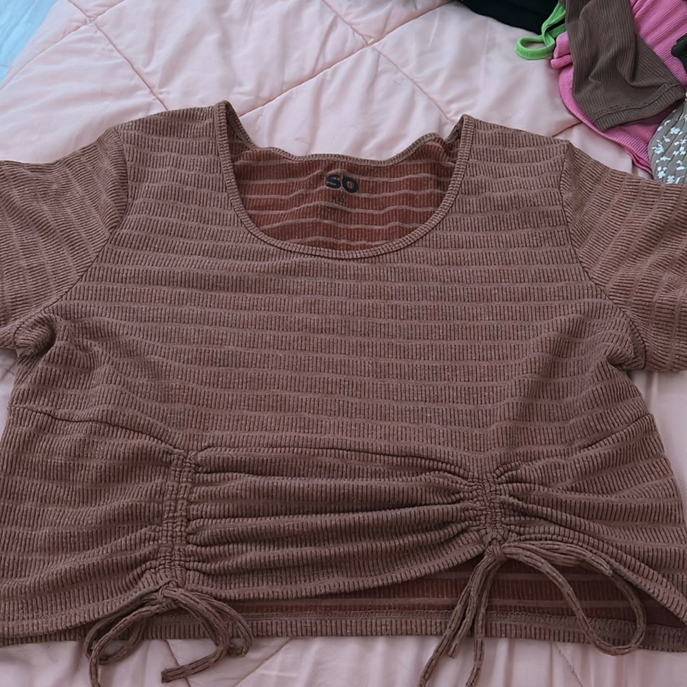 Brown crop top
